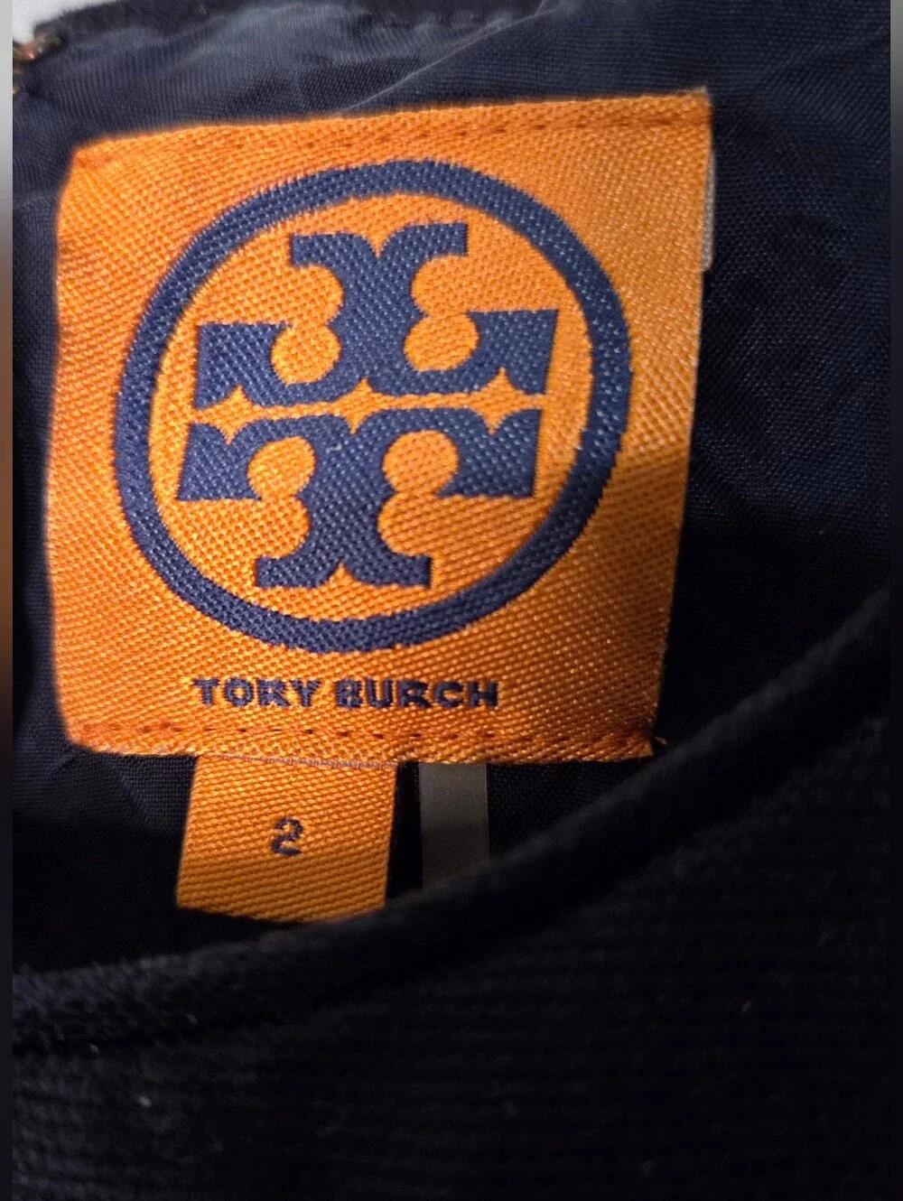 Tory Burch Black Sleeveless Midi Sheath Dress